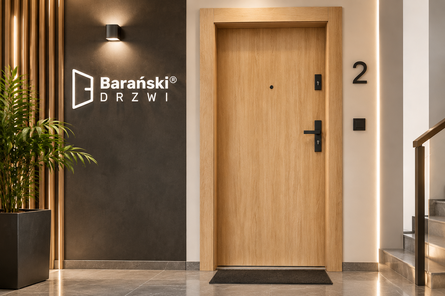 Drzwi wejściowe do mieszkań BARAŃSKI SMART – OKNARO Płock