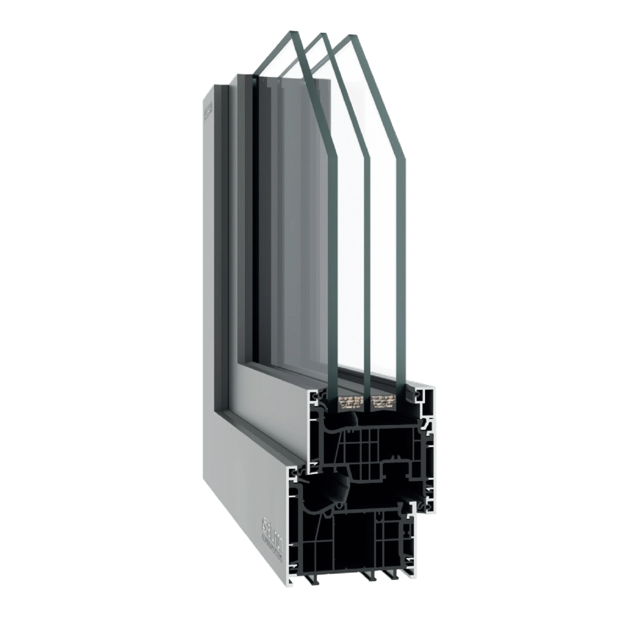 ASH 80 HYBRID – okno hybrydowe PVC i aluminium